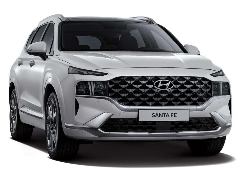 Коврики текстильные "Премиум+" для Hyundai Santa Fe IV (suv  5 мест / TM) 2021 - Н.В., черные, 3шт.